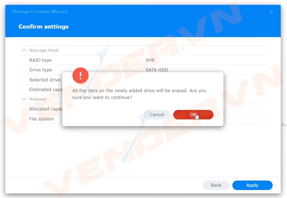 Hướng dẫn tạo Storage Pool và Volume, Shared Folder trên NAS Synology
