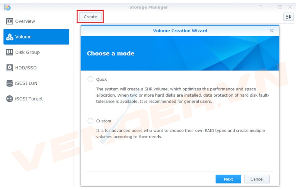 Hướng dẫn tạo Storage Pool và Volume, Shared Folder trên NAS Synology