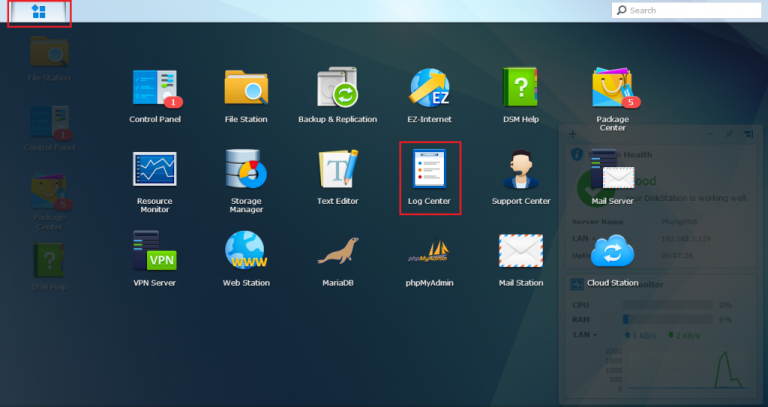 Kích hoạt các tiện ích cơ bản trên NAS Synology