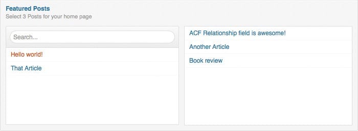 Hướng dẫn Advanced Custom Field (ACF) 43 relationship_input