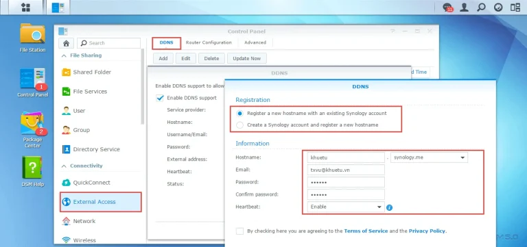 Mở Port truy cập Nas Synology từ xa và đăng ký tên miền DDNS