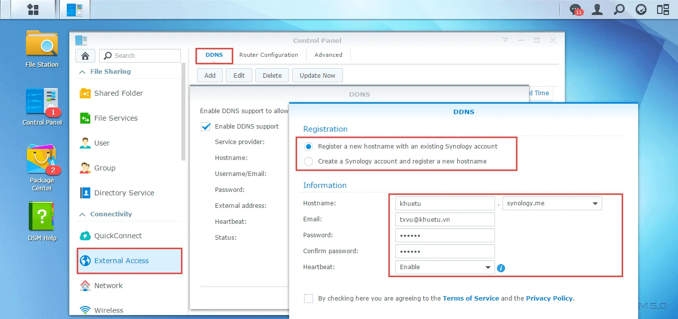 Mở Port truy cập Nas Synology từ xa và đăng ký tên miền DDNS