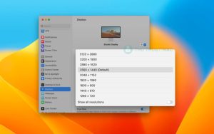 Cách thay đổi độ phân giải màn hình trên máy Mac